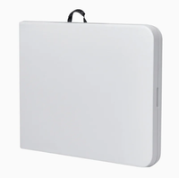 Table de pique-nique pliante en plastique HDPE blanc, design moderne, pour événements intérieurs et extérieurs, hôtels, hôpitaux, mariages, vente chaude