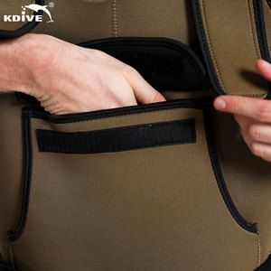 KDIVE Alat Pancing Neoprena 5Mm, Berburu Memancing Di Dada Berongga untuk Memancing - Product Image 4