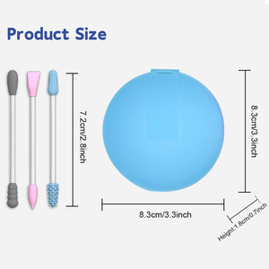 Petit distributeur portable de <span class=keywords><strong>coton</strong></span>-<span class=keywords><strong>tige</strong></span> de <span class=keywords><strong>voyage</strong></span> avec couvercle Conteneurs de stockage en silicone pour petits articles Boîte de <span class=keywords><strong>coton</strong></span>-<span class=keywords><strong>tige</strong></span> - Product Image 2