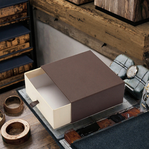 Boîte cadeau rigide personnalisée en papier kraft, emballage coulissant en carton pour bijoux, cosmétiques, parfums, avec design de logo - Product Image 3