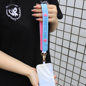 Cá Nhân Thời Trang Dệt Polyester Dây Buộc Keychain Thêu Cổ Tay Ví Điện Thoại Di Động Dây Đeo Điện Thoại Tùy Chỉnh Dây Buộc Điện Thoại - Product Image 2