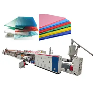 PP PC PE Plastic Hollow Plate Sheet Grid Honeycomb Panel Construction Formwork Extrusion Making Machine Line