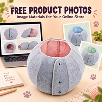 Wandelbares Filz-Katzenbett mit Plüschfutter, multifunktionale Katzenhöhle und Muschelbett, Indoor-Tiernest für den Großhandel