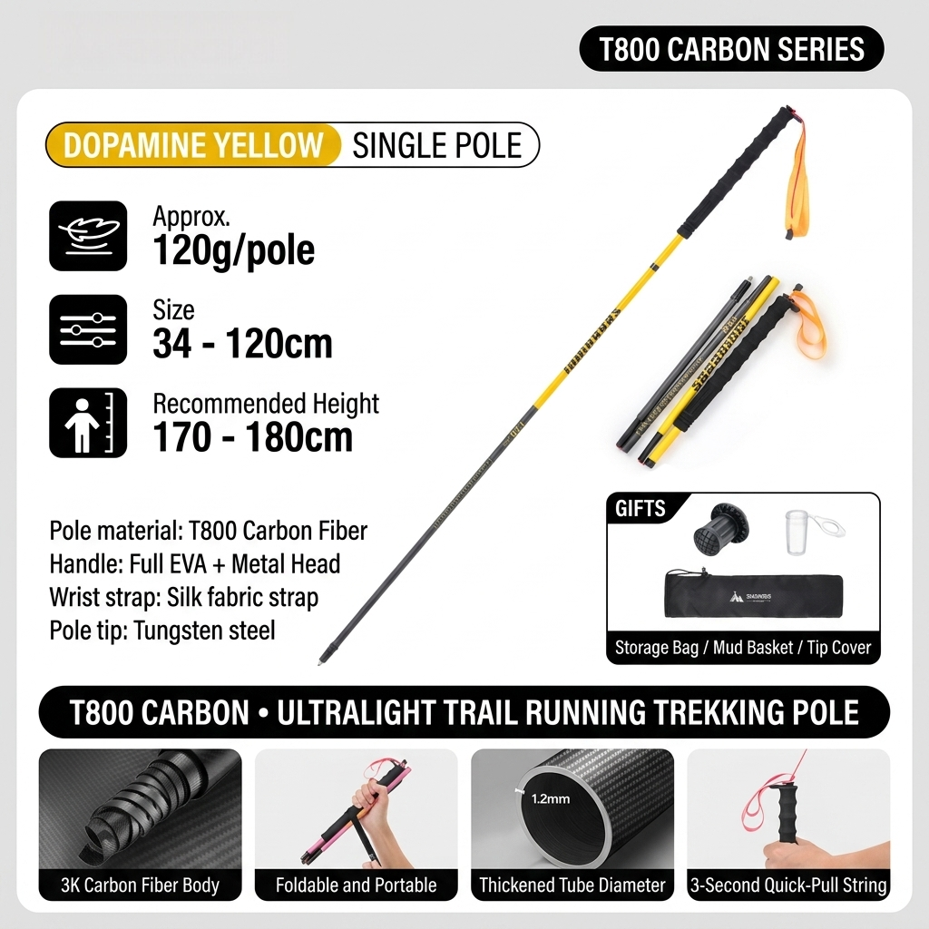 Dopamine Yellow [3kT800 carbon fiber ultralight 120cm]