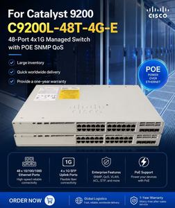 สวิตช์จัดการได้ 9200 C9200L-48T-4G-E 48 พอร์ต 4x1G พร้อม POE SNMP QoS รับประกัน 1 ปี - Product Image 4