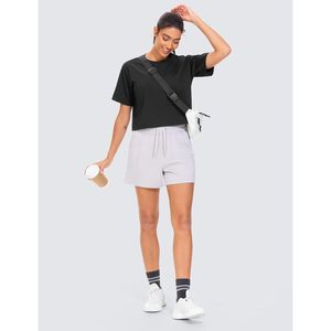 T-shirt de sport court à manches courtes et col rond pour femme FOXA, respirant, coupe ample, 100 % polyester - Product Image 5