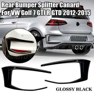 2 pièces pour VW Golf 7 GTI R GTD 2012 2013 2014 2015, séparateur de pare-chocs arrière noir, canard, pièces extérieures automobiles, NE convient PAS au GOLF 7.5 - Product Image 3