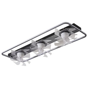 Sallanan Başlıklı Salon Fan Lambası 360 Derece Çift Başlıklı ve Üç Başlıklı Modern Sade Yemek Odası Lüks İskandinav Led Tavan Lambası - Product Image 5