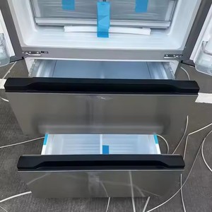 Refrigerador Doméstico de Doble Puerta de Acero Inoxidable Premium con Congelador Superior, Portátil y de Gran Capacidad para Hoteles - Product Image 4