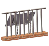 Supports de montage de panneaux solaires triangulaires réglables AL6005-T5 en aluminium anodisé certifiés CE pour balcon et toit plat Snergytech