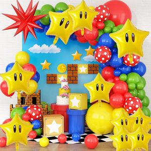 12 Globos de Estrella Amarilla con Detalles Dorados para Decoración de Fiestas de <span class=keywords><strong>Cumpleaños</strong></span> con Temática de Videojuegos, Suministros para Fiestas de Niños y Niñas - Product Image 4