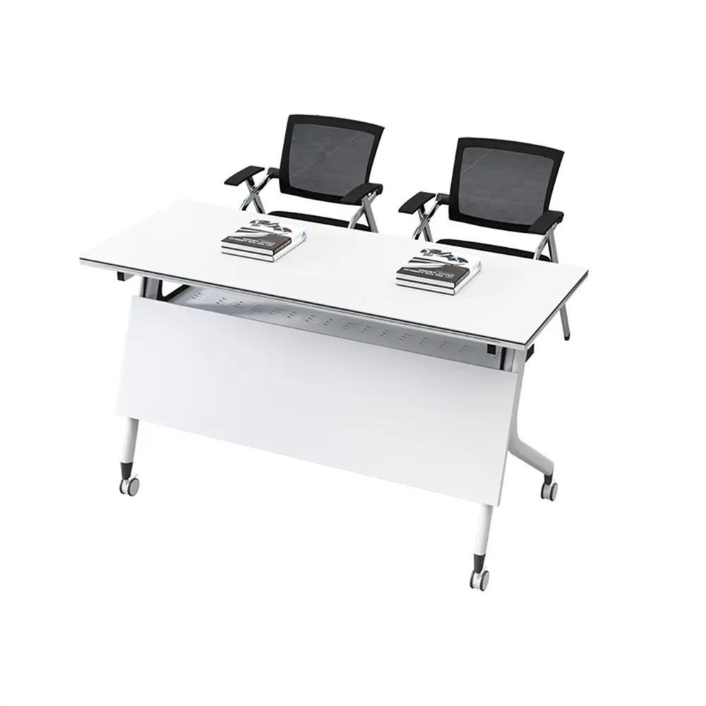 접이식 트레이닝 테이블 회의 테이블 및 의자 튜토리얼 클래스 긴 책상 조합 이동식 스티칭 다기능 사무실