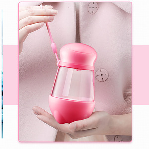 Cute Portable Glass Cup With Strap Transparent High Borosilicate For Tea Water Juice Travel Use - Product Image 4