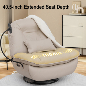 Sofá de masaje relajante de estilo perezoso de lujo de alta calidad, silla giratoria de 270 ° y mecedora, sofá reclinable con masaje - Product Image 6