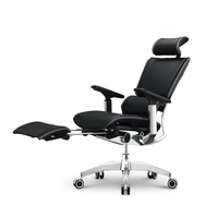 5 ans de garantie confortable inclinable exécutif luxe PDG patron noir en cuir véritable chaise de bureau en cuir