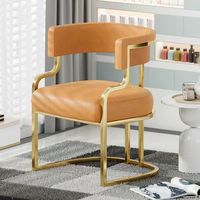 Chaise de salle à manger légère et luxueuse au design moderne, en métal pour la cuisine, la maison, l'hôtel, la réception, la manucure et le mahjong.