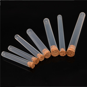 Seeking Excellence PP <b>Plastic</b> Test <b>Tubes</b> 12x75 15x100 16x100 20x150 With Corks Lab Use - Product Image 1