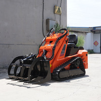 Mini-chargeuse compacte diesel chinoise avec moteur et pompe, capacité de 300 kg, équipement de construction robuste et compact