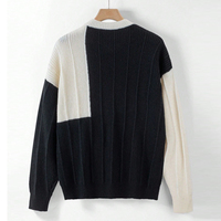 Pull tricoté décontracté à col rond, coupe ample, anti-boulochage, avec logo personnalisé ODM – Nouvelle collection automne-hiver