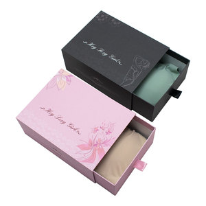 Custom Logo Luxury Rigid Drawer <b>Box</b> Kraft Paper T-Shirt Socks Fur Packaging with Velvet Lining & Magnetic Closure - Product Image 5