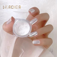 En gros Bonne Qualité Sirène Perle Blanc Ongles Chrome Poudre Brillant Nail Art Glitter