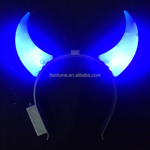 Diadema <span class=keywords><strong>de</strong></span> cuerno <span class=keywords><strong>de</strong></span> <span class=keywords><strong>diablo</strong></span> LED accesorios para el cabello para fiestas conciertos <span class=keywords><strong>luz</strong></span> intermitente aros para el cabello diadema Rave - Product Image 3