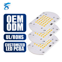 Cartes de circuits imprimés (PCBA) LED clés en main personnalisées, composants d'assemblage électronique, cartes PCB vierges en matériau de base FR-4 pour fabricants d'éclairage