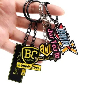 manufacturer metal crafts professional custom letter keychains metal enamel key chain for bag