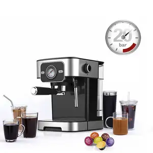 Máquina de café eléctrica para el hogar, máquina de café con bomba de Bar, Espresso Nova 128, piezas de repuesto gratis, automática, OEM, taza 15, superventas