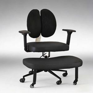 Silla de Meditación Ergonómica con Doble Respaldo y Posición de Piernas Cruzadas, Taburete Cómodo Tipo Monkey, Silla para Arrodillarse, Sofá Perezoso de Oficina, Silla para Sentarse - Product Image 3