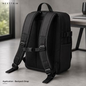 Correa de Hombro Tejida de Polipropileno PP Negro de 38 mm y 900D, Resistente, para Bolsa de Portátil, Mochila, Bolsa Escolar, Bolsa Cruzada - Product Image 4