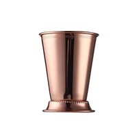 Verre à cocktail Unisweet en acier inoxydable pour Mint Julep, avec bord festonné, pour Mojito, capacité 400 ml, design moderne et minimaliste