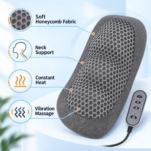 Smart <b>Neck</b> Massage <b>Pillow</b> Airbag Heat Vibration Massager Ergonomic Support Cushion <b>for</b> Home Office <b>Travel</b> - Product Image 3