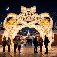 Décorations lumineuses de Noël de luxe et lanternes festives pour les magasins de détail, les centres commerciaux et les lieux haut de gamme
