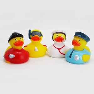 Jouets <span class=keywords><strong>de</strong></span> baignoire en vinyle personnalisés figurine pour bébé jouet <span class=keywords><strong>de</strong></span> <span class=keywords><strong>piscine</strong></span> pompier plongeur officier <span class=keywords><strong>de</strong></span> <span class=keywords><strong>police</strong></span> médecin canards en caoutchouc - Product Image 1