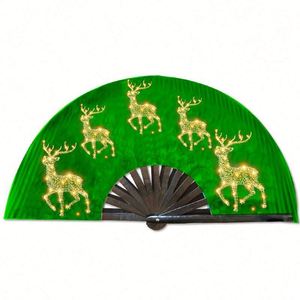 Nouveauté : Éventail en plastique polyester imprimé UV Guansen pour le Nouvel An chinois, Noël, Diwali, les fêtes et les cadeaux - Product Image 1