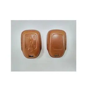 Fashion New Luxury Crazy Horse Skin Car Key Cover 3d Design Genuine Leather Key Case For Chevrolet GMC key