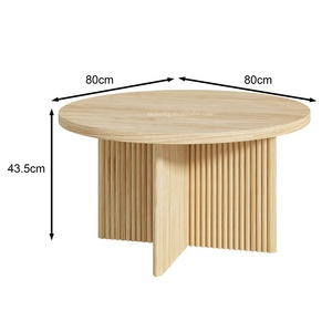 Rãnh hiện đại Vòng đồ nội thất phòng khách <span class=keywords><strong>MDF</strong></span> gỗ làm tổ Bàn cà phê, trung tâm bảng - Product Image 6