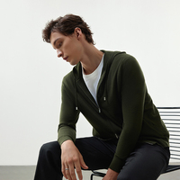 Pull à capuche basique tricoté pour hommes Sweat à capuche zippé Cardigan tricoté en laine et cachemire