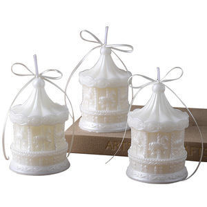 Elegant Carousel Aromatherapy <b>Candle</b> Retro Style Tabletop Ornament Creates Warm Ambiance For Indoor Living Space - Product Image 4