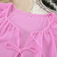 Ensemble de pyjama pour femmes RUIYI de haute qualité, respirant, doux, à manches longues et shorts, 100% coton, décontracté, été, automne, hiver, couleur unie