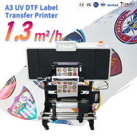 Imprimante automatique Titanjet UV DTF A3 avec tête d'impression DX7, logo 3D en relief, machine d'impression à encre UV haute vitesse 1,3 m²/h