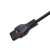 Rallonge d'alimentation IEC 60320 C14 à C13, conception de prise de verrouillage, câble d'alimentation robuste pour serveur, PDU, PC, moniteur et UPS