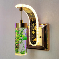 Usine En Gros Offre Spéciale Nouveau Design Fleur Sèche Acrylique Support Mural Lumières Moderne Petite Applique Murale