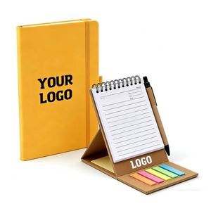 Wholesale With Embossed Custom Logo A6 <b>Leather</b> Hardcover for Promotional Business Gift Notebook - Product Image 1