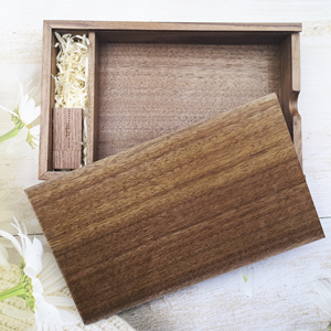 New 5*7 4x6 inch 13*18cm in Album Gỗ gỗ hộp món quà cưới Walnut Maple ảnh cưới USB hộp gỗ - Product Image 2