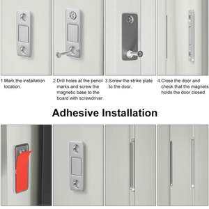 Cierre magnético de armario, imanes de puerta de cajón con adhesivo fuerte, cierres magnéticos de pestillo de armario para cierre de puerta de cocina - Product Image 4