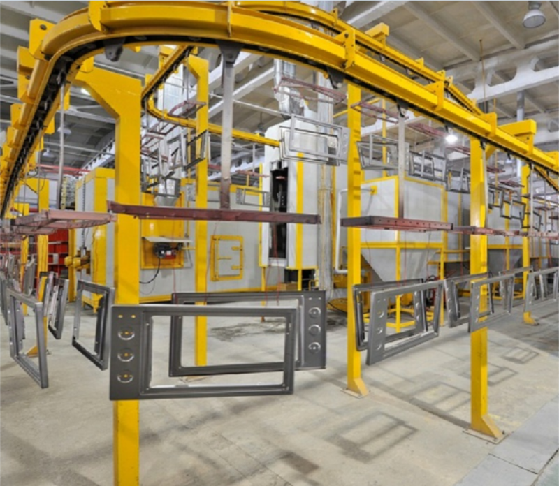 Automatic Powder Spray Line Metal Electrostatic