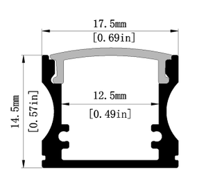Chuyên Nhà Máy 17.5*14.5Mm Nhôm Kênh V Hình Dạng Đùn Nhôm Góc Dải Dải Hồ Sơ Vỏ Bọc 2M Ánh Sáng - Product Image 3