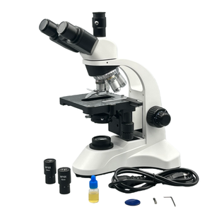 <span class=keywords><strong>Microscope</strong></span> biologique trinoculaire de qualité supérieure pour la recherche en laboratoire agricole, 1000X, avec <span class=keywords><strong>condenseur</strong></span> Abbe Spotlight - Product Image 1